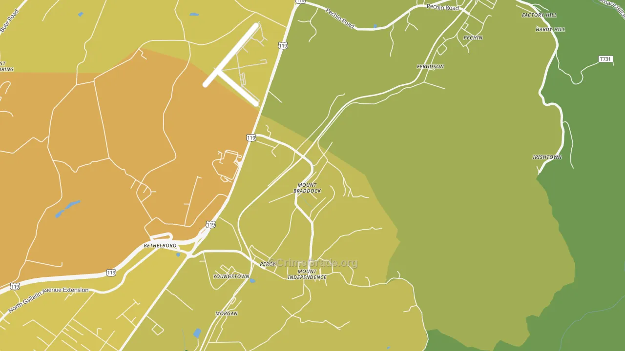 15465, PA Map of Drug-Related Crime Rates
