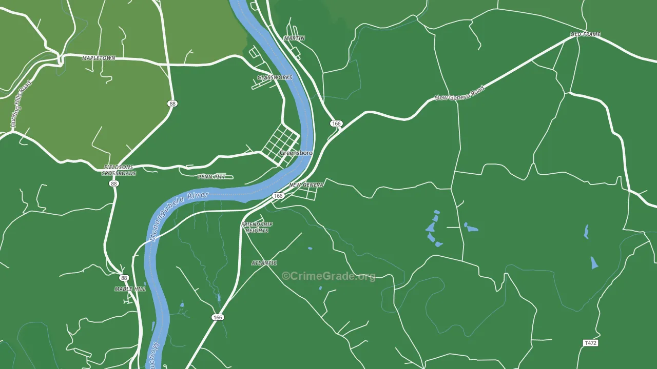 15467, PA Map of Drug-Related Crime Rates