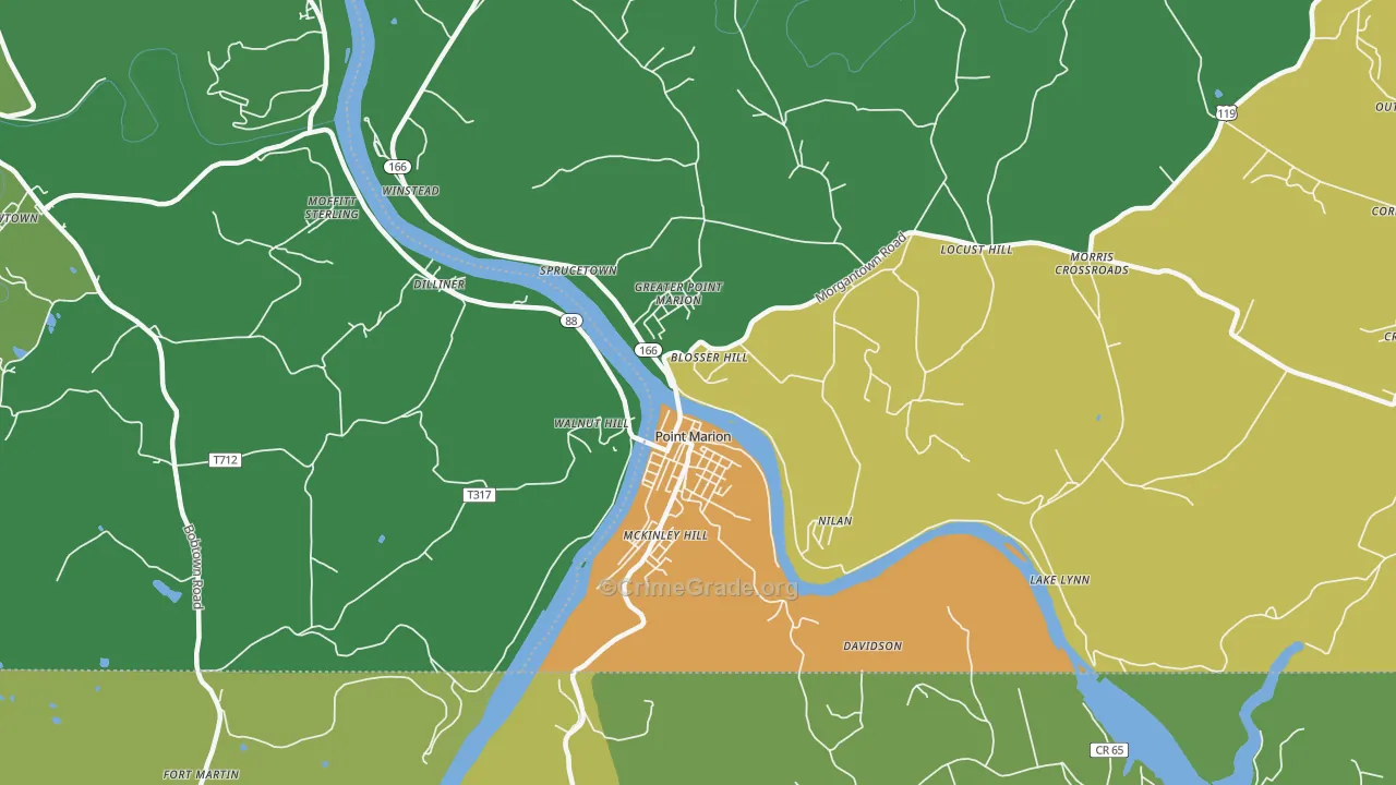 15474, PA Map of Drug-Related Crime Rates