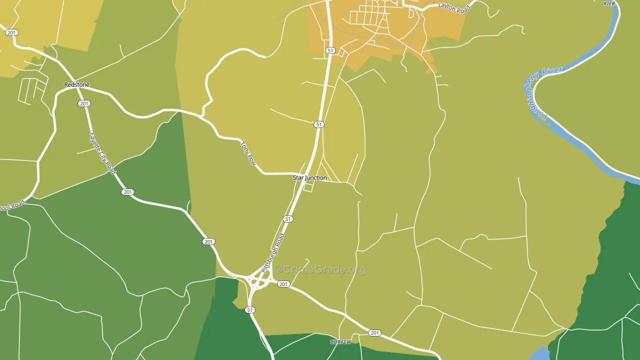 15482, PA Map of Drug-Related Crime Rates