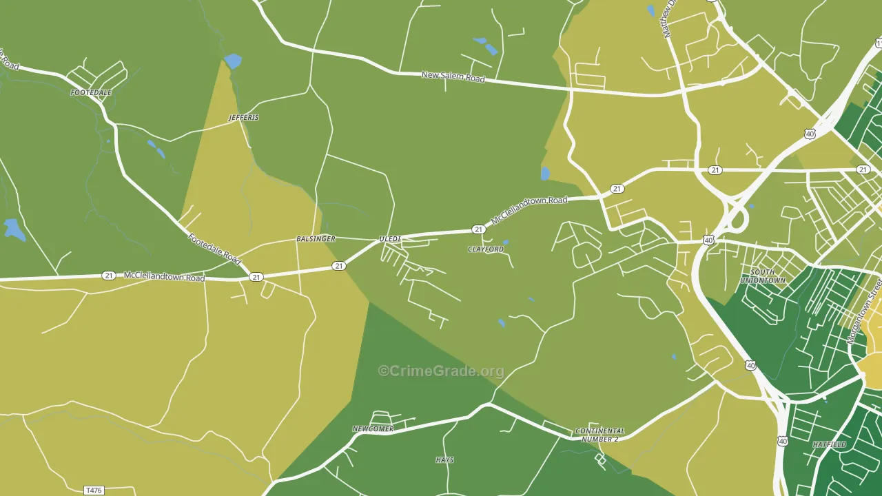 15484, PA Map of Drug-Related Crime Rates