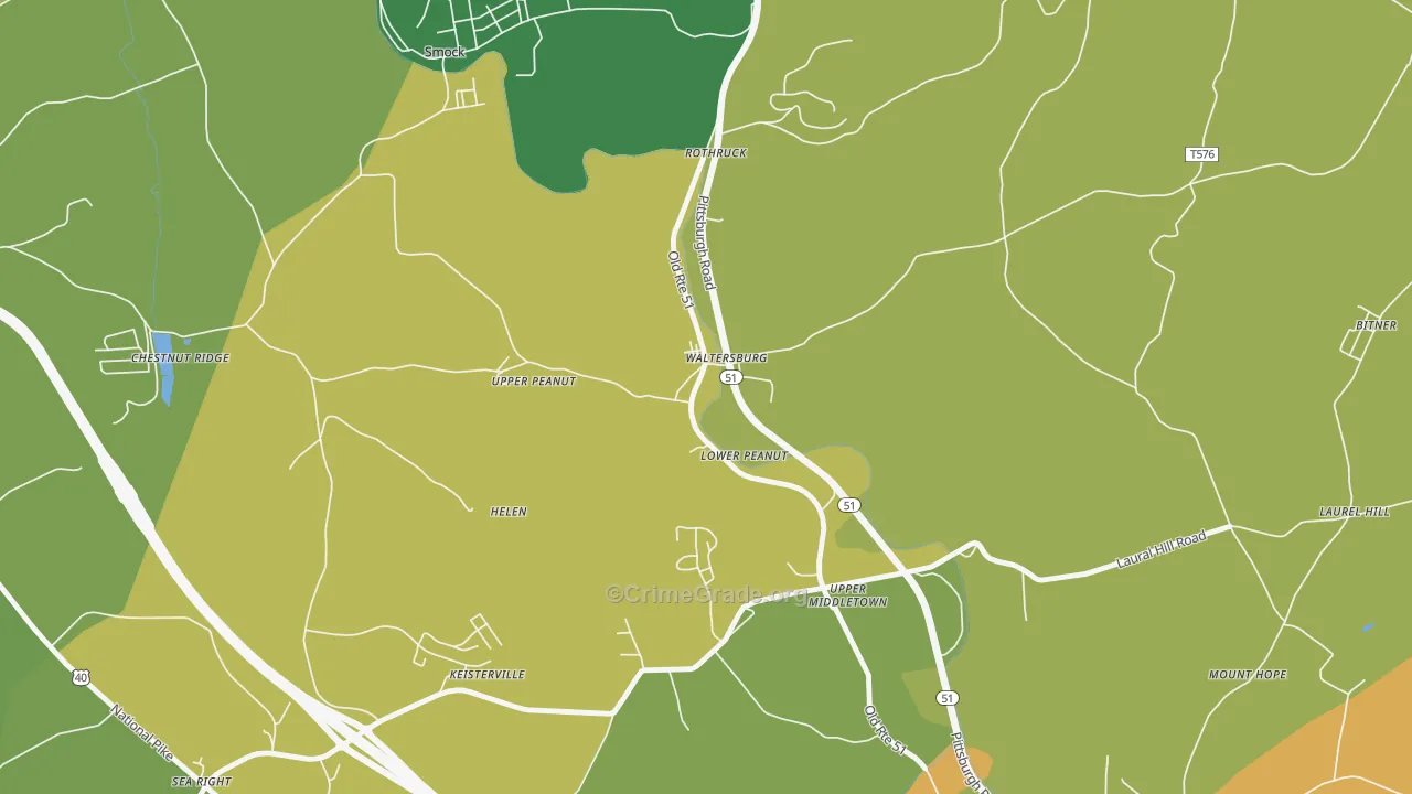 15488, PA Map of Drug-Related Crime Rates