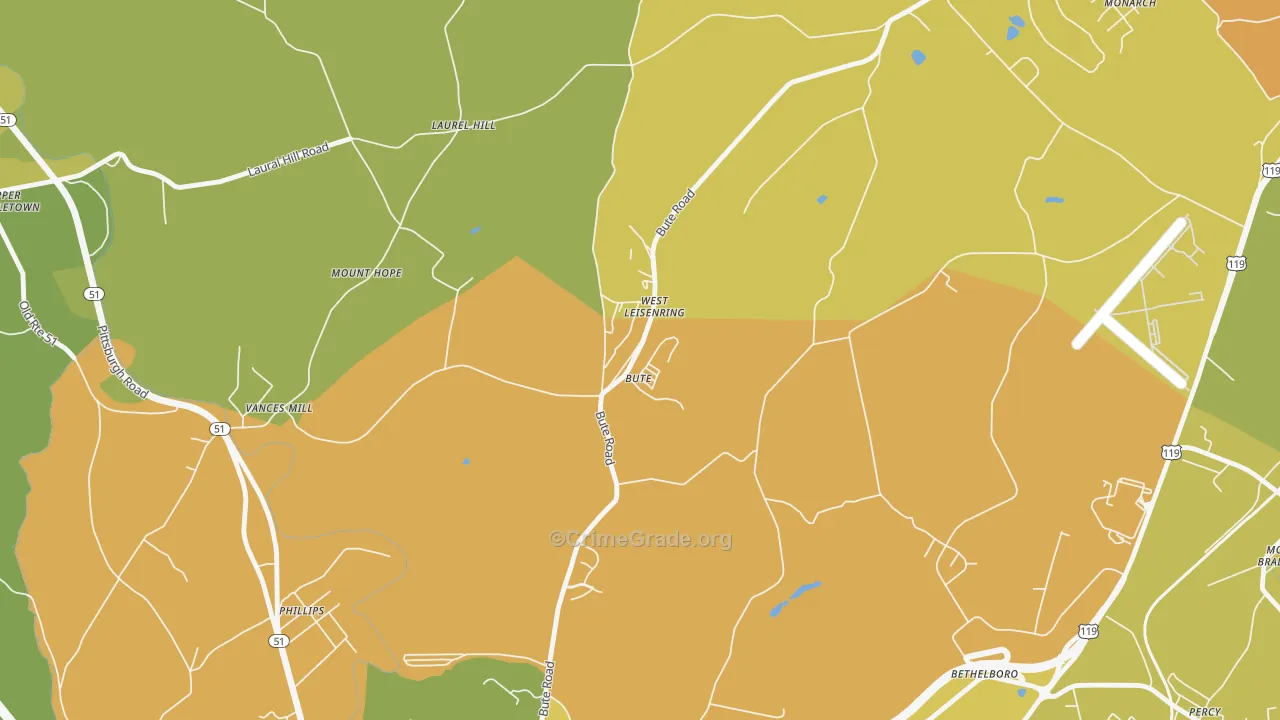 15489, PA Map of Drug-Related Crime Rates