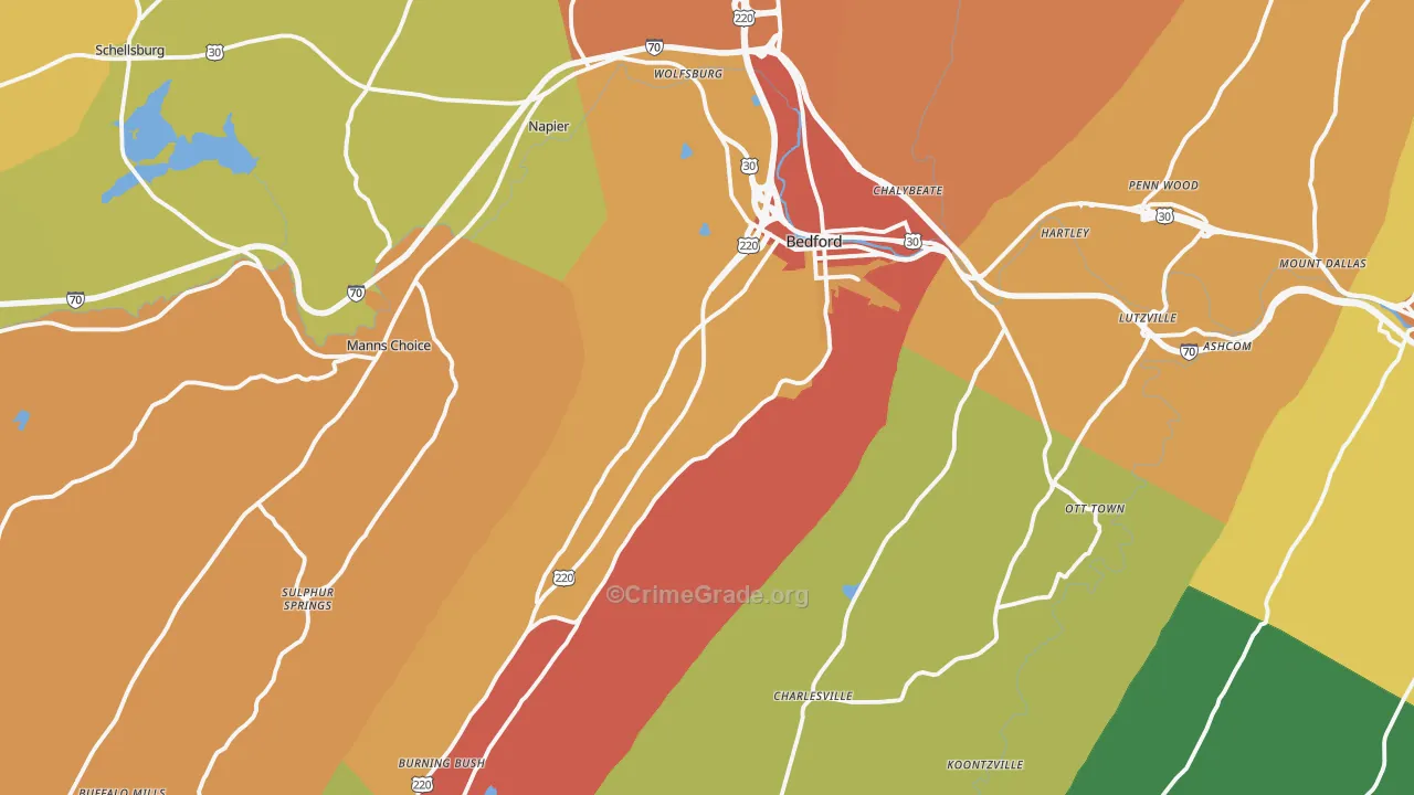 15522, PA Map of Drug-Related Crime Rates
