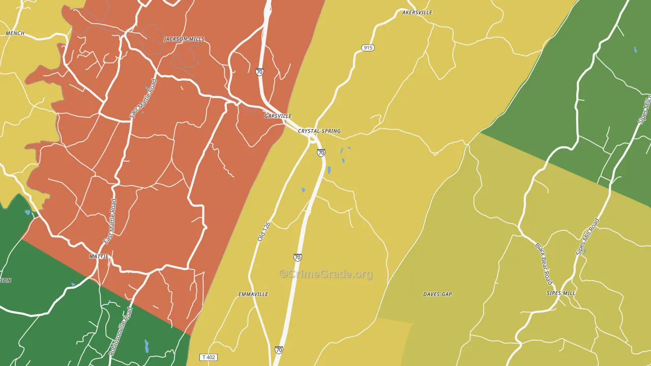 15536, PA Map of Drug-Related Crime Rates