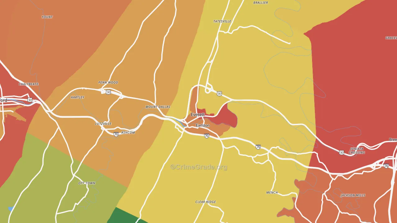 15537, PA Map of Drug-Related Crime Rates