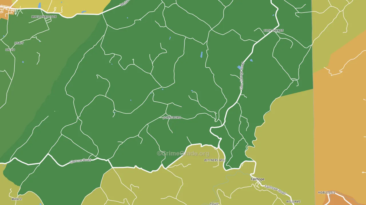 15538, PA Map of Drug-Related Crime Rates