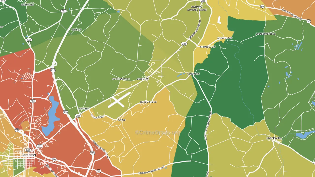 15541, PA Map of Drug-Related Crime Rates