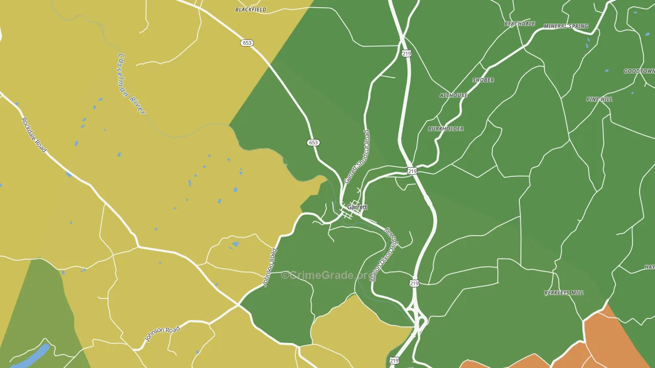 15542, PA Map of Drug-Related Crime Rates