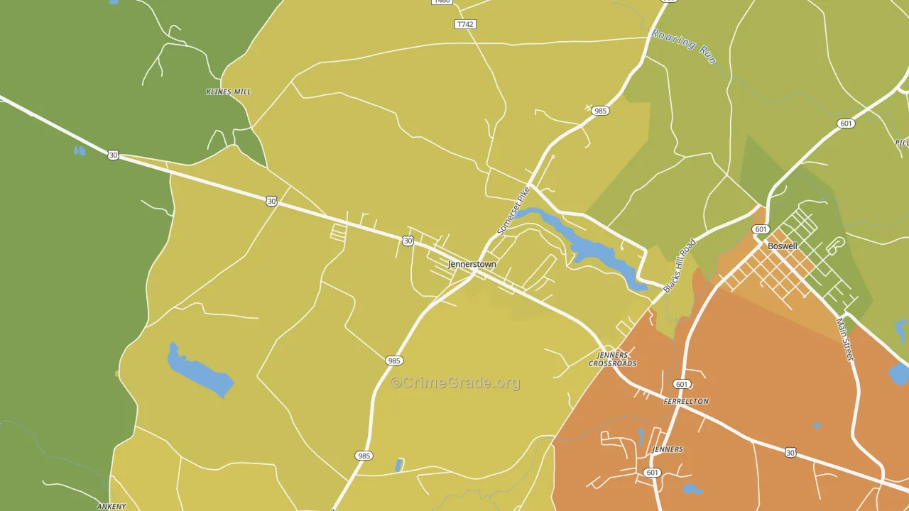 15547, PA Map of Drug-Related Crime Rates