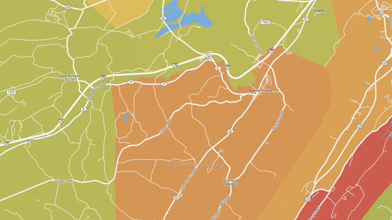 15550, PA Map of Drug-Related Crime Rates
