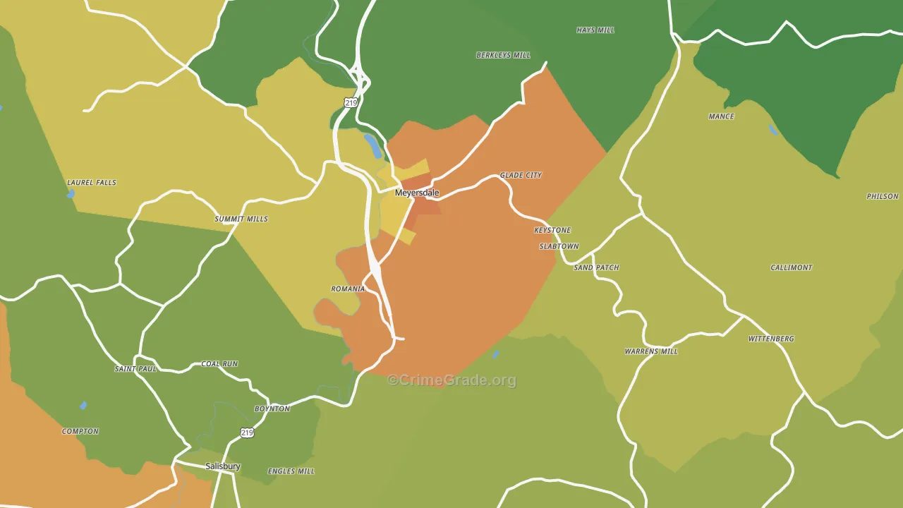 15552, PA Map of Drug-Related Crime Rates