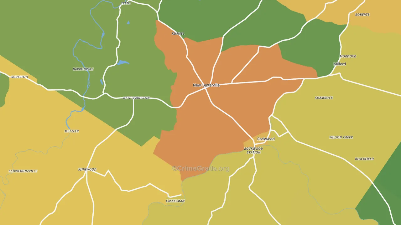 15557, PA Map of Drug-Related Crime Rates