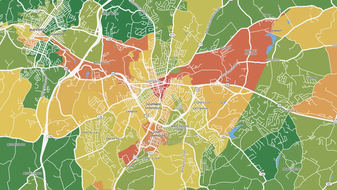 15601, PA Map of Drug-Related Crime Rates
