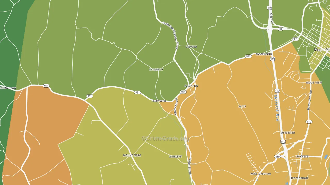 15612, PA Map of Drug-Related Crime Rates
