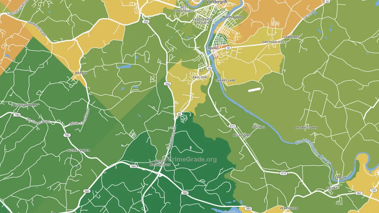 15613, PA Map of Drug-Related Crime Rates