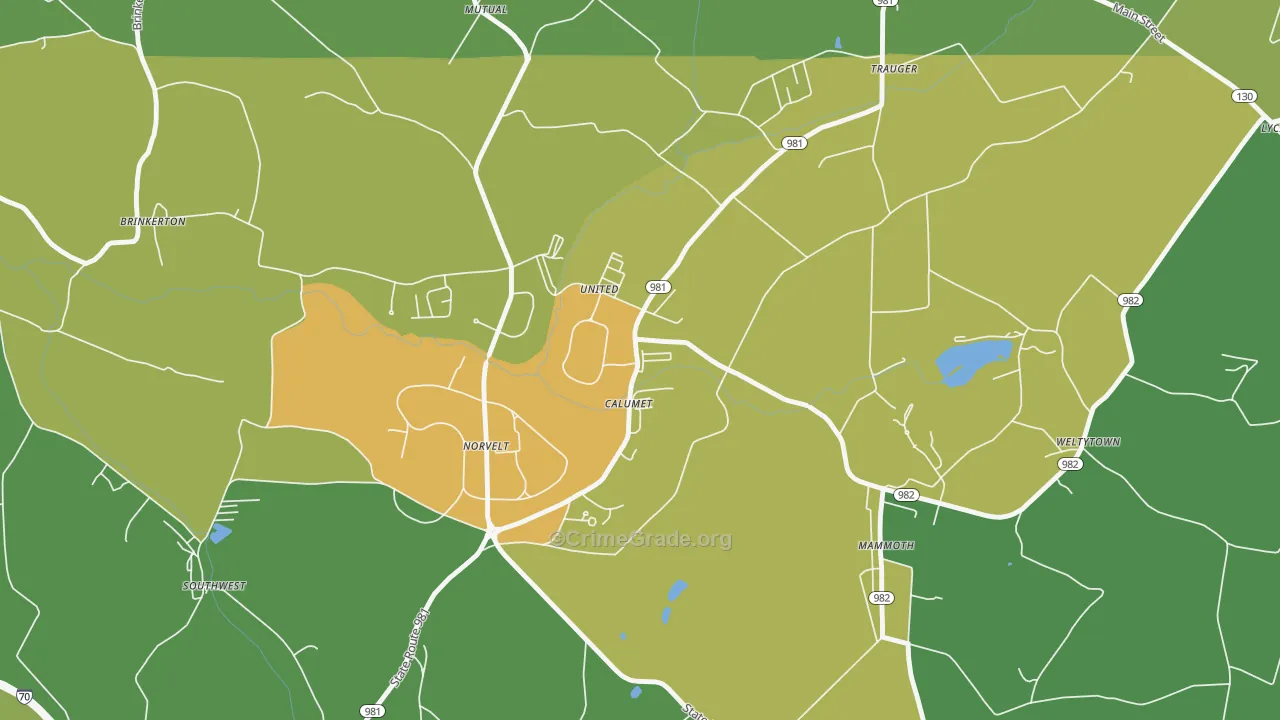15621, PA Map of Drug-Related Crime Rates