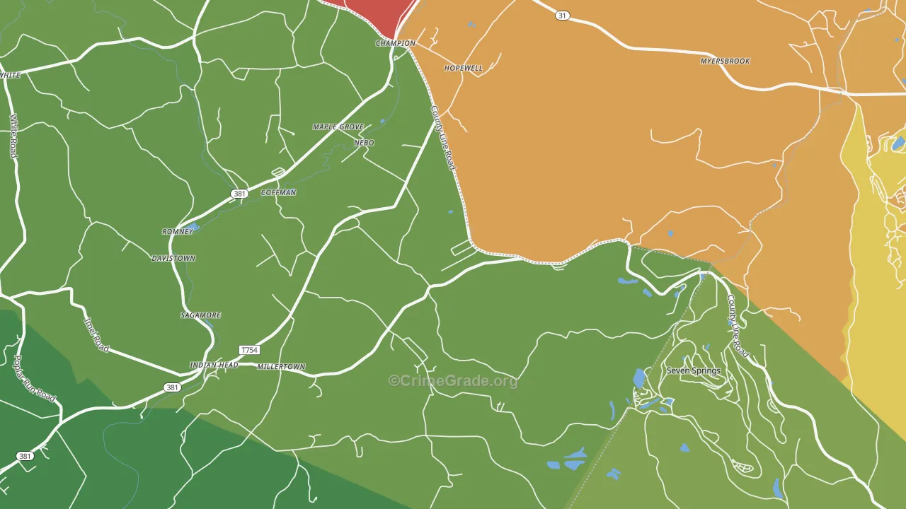 15622, PA Map of Drug-Related Crime Rates