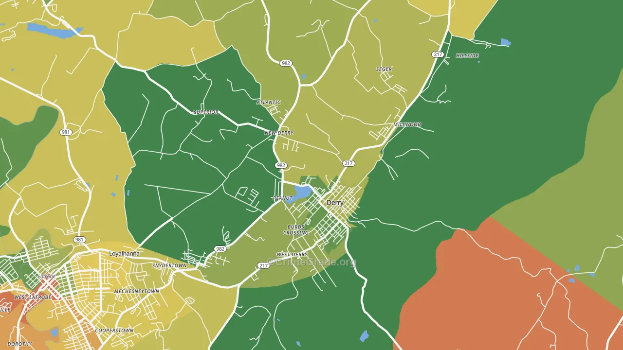 15627, PA Map of Drug-Related Crime Rates