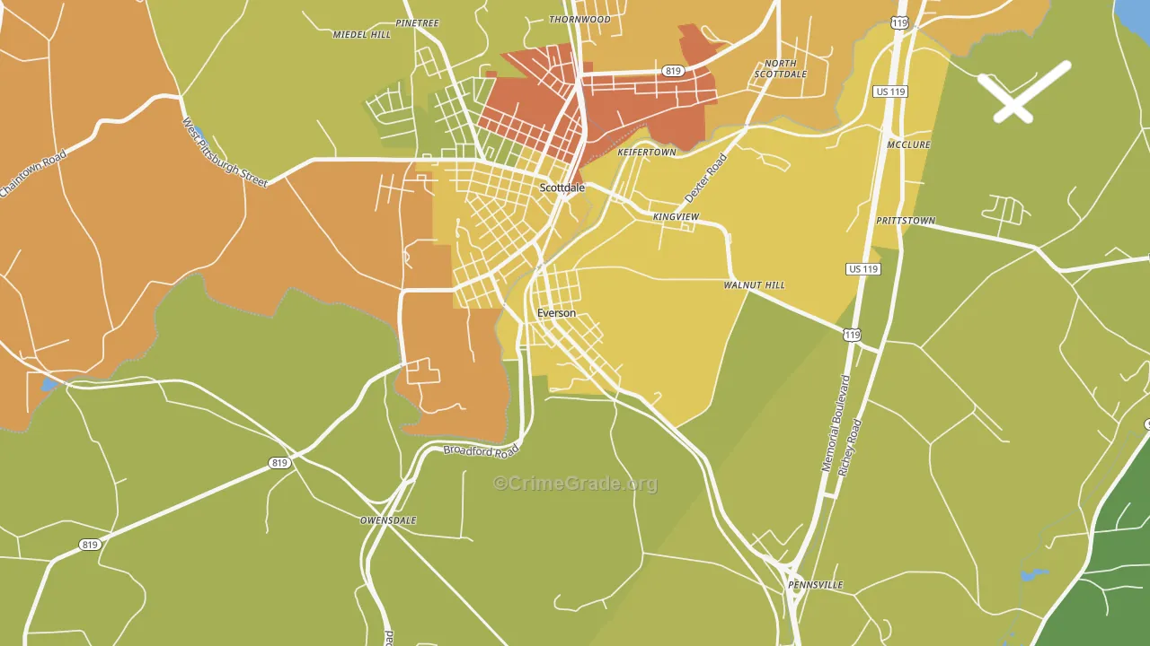 15631, PA Map of Drug-Related Crime Rates