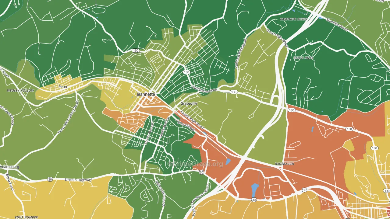15634, PA Map of Drug-Related Crime Rates