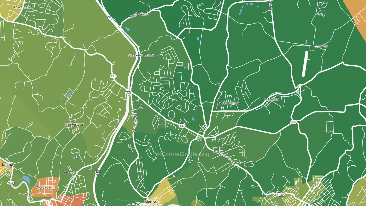 15636, PA Map of Drug-Related Crime Rates