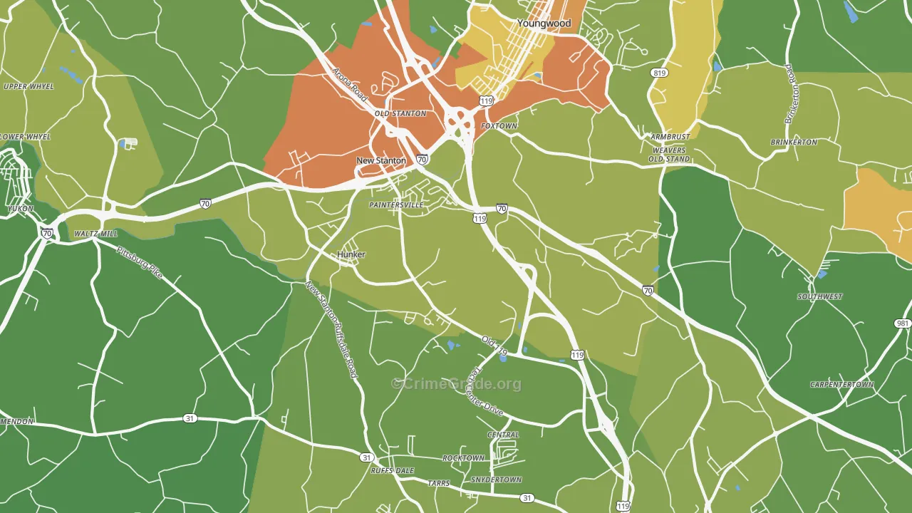 15639, PA Map of Drug-Related Crime Rates