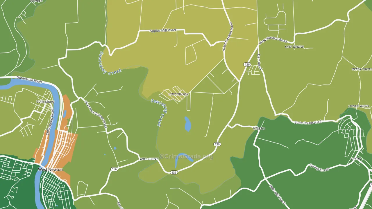 15640, PA Map of Drug-Related Crime Rates