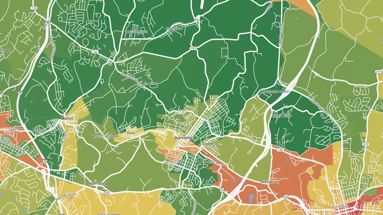 15644, PA Map of Drug-Related Crime Rates