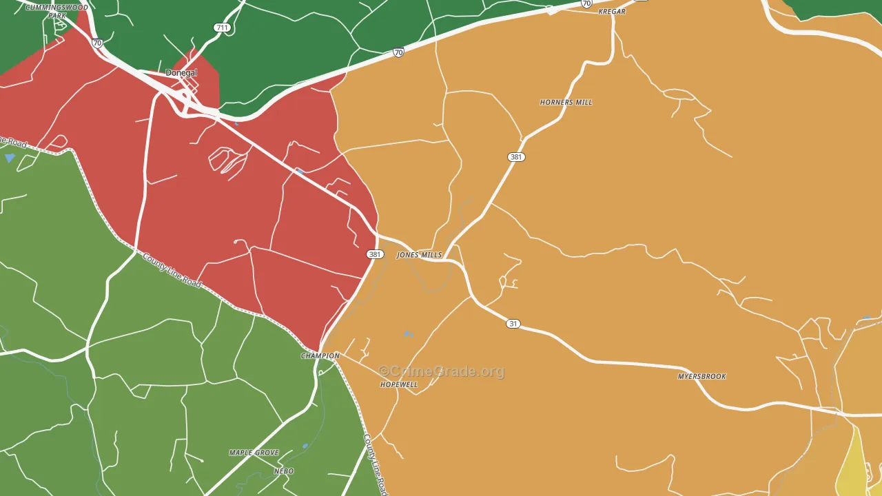 15646, PA Map of Drug-Related Crime Rates