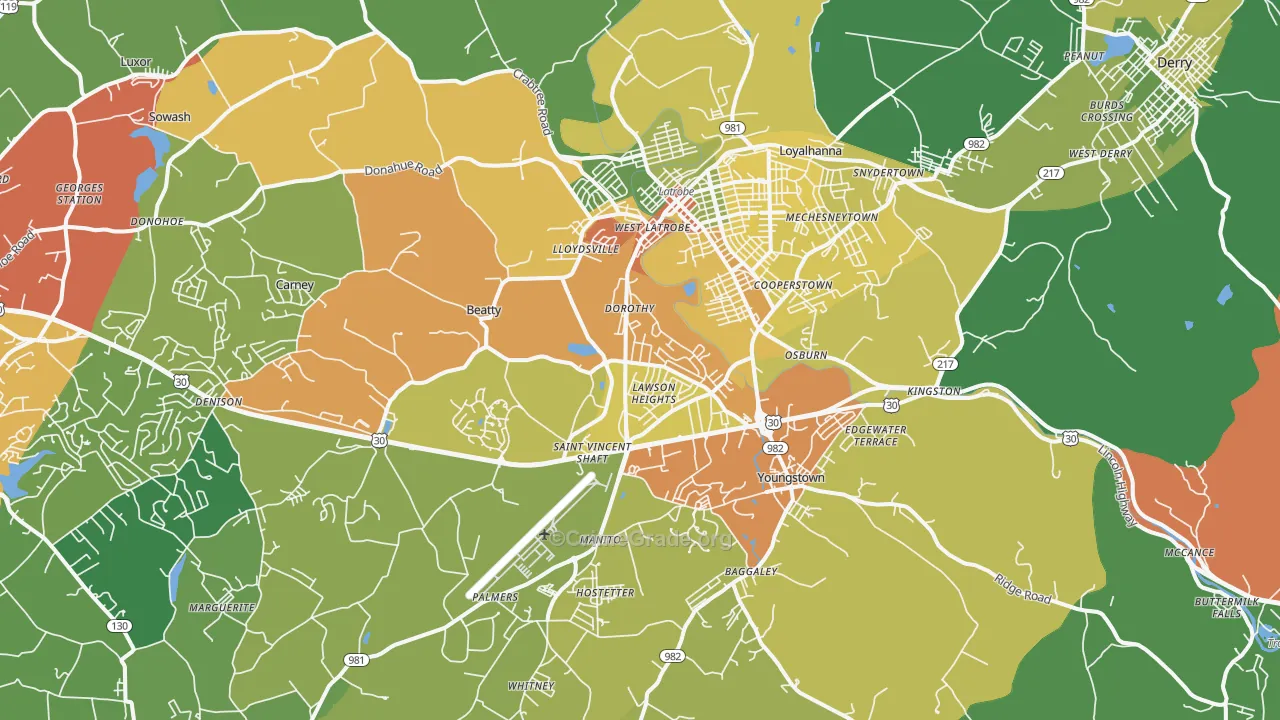 15650, PA Map of Drug-Related Crime Rates