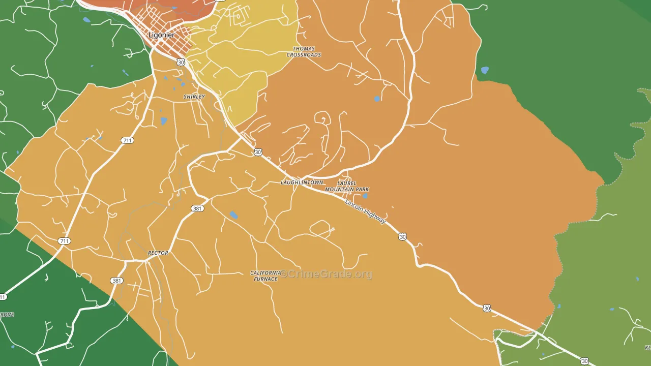 15655, PA Map of Drug-Related Crime Rates