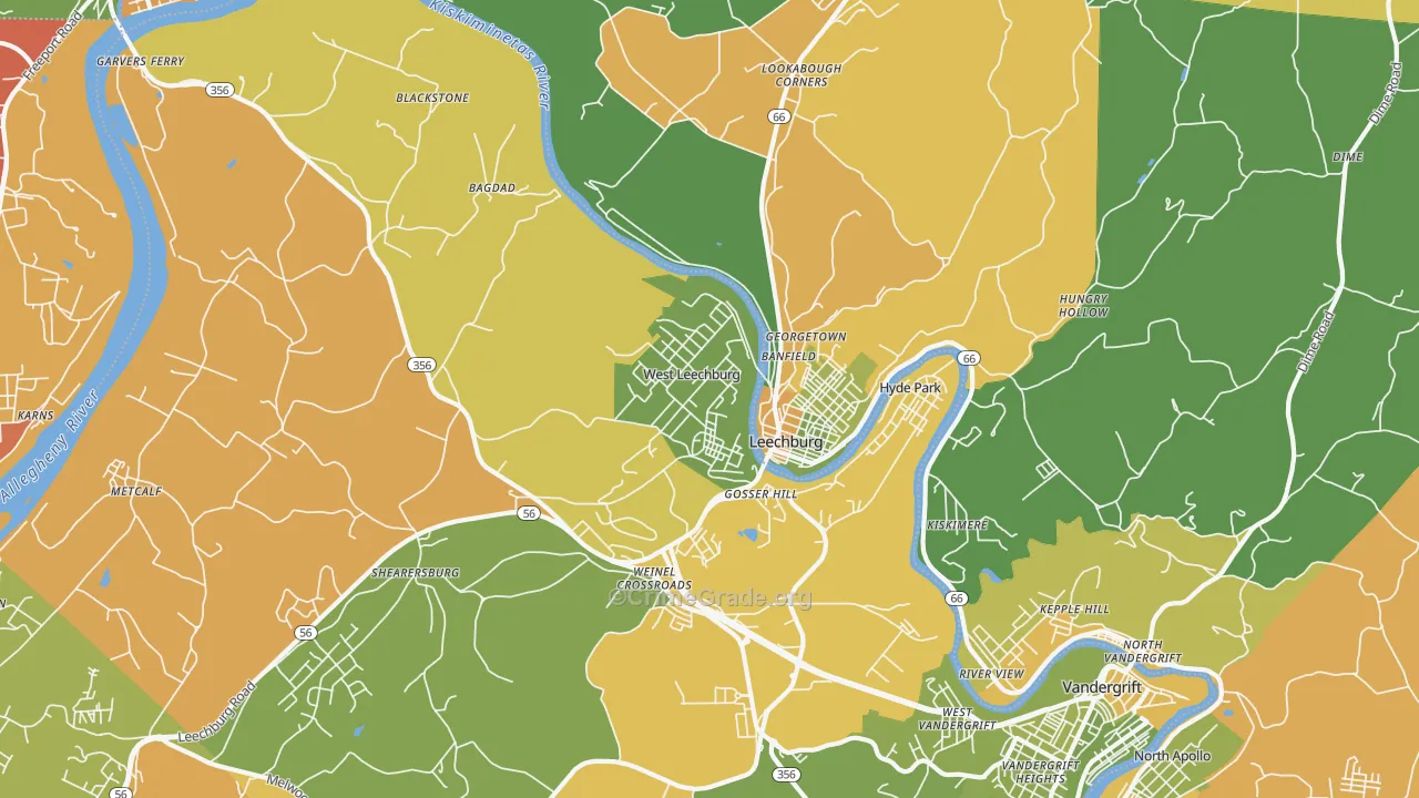 15656, PA Map of Drug-Related Crime Rates