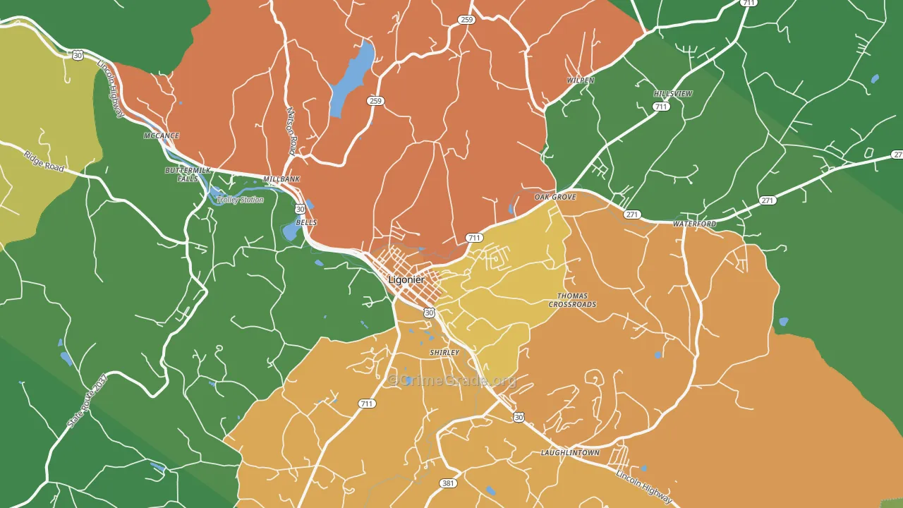 15658, PA Map of Drug-Related Crime Rates
