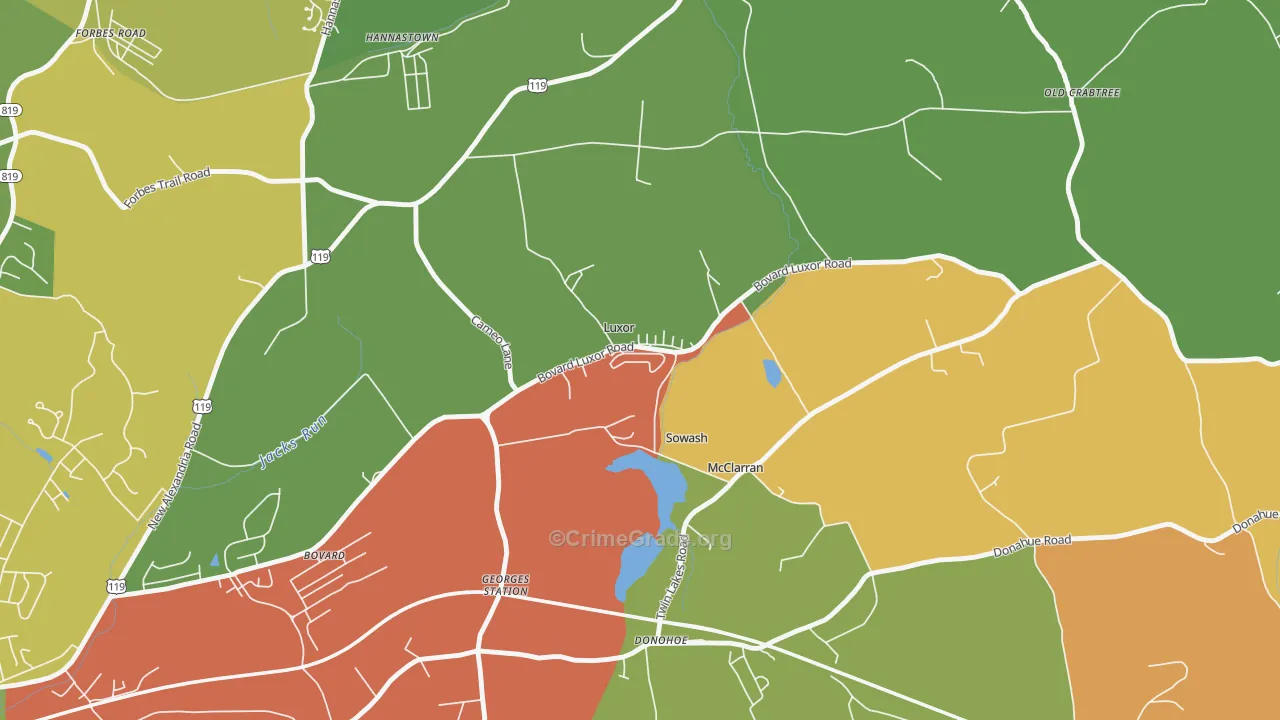 15662, PA Map of Drug-Related Crime Rates