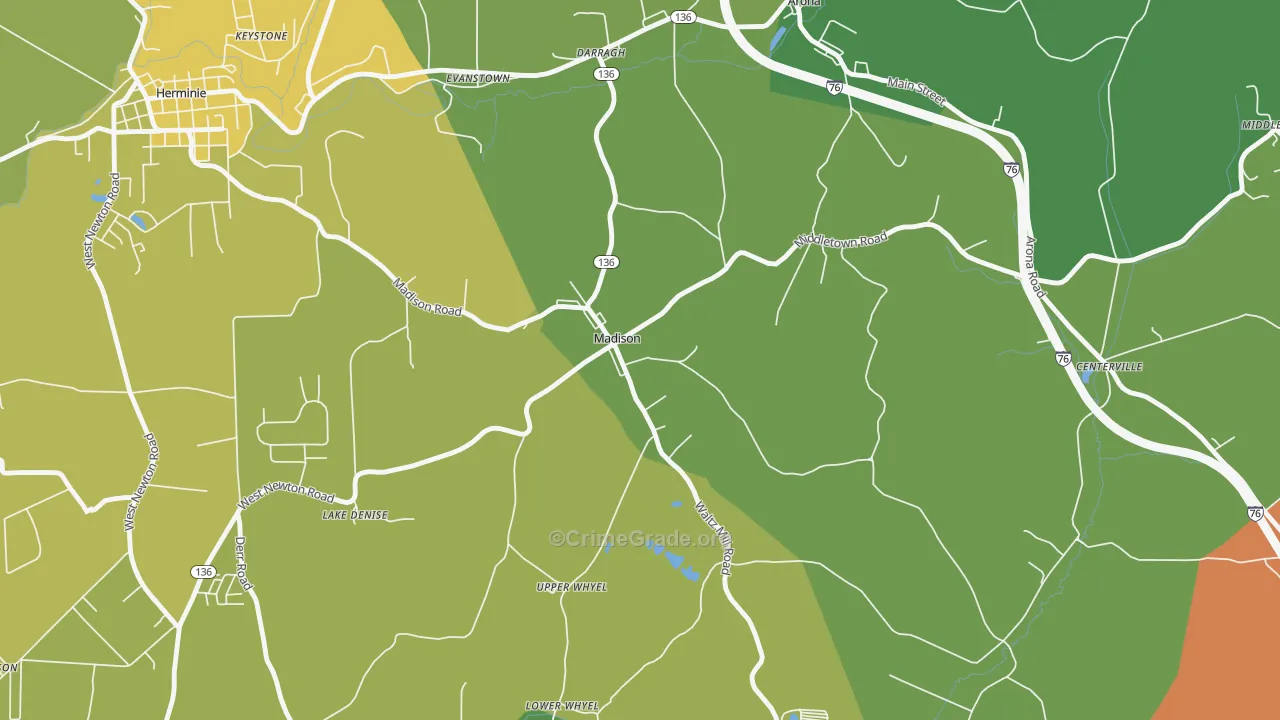15663, PA Map of Drug-Related Crime Rates