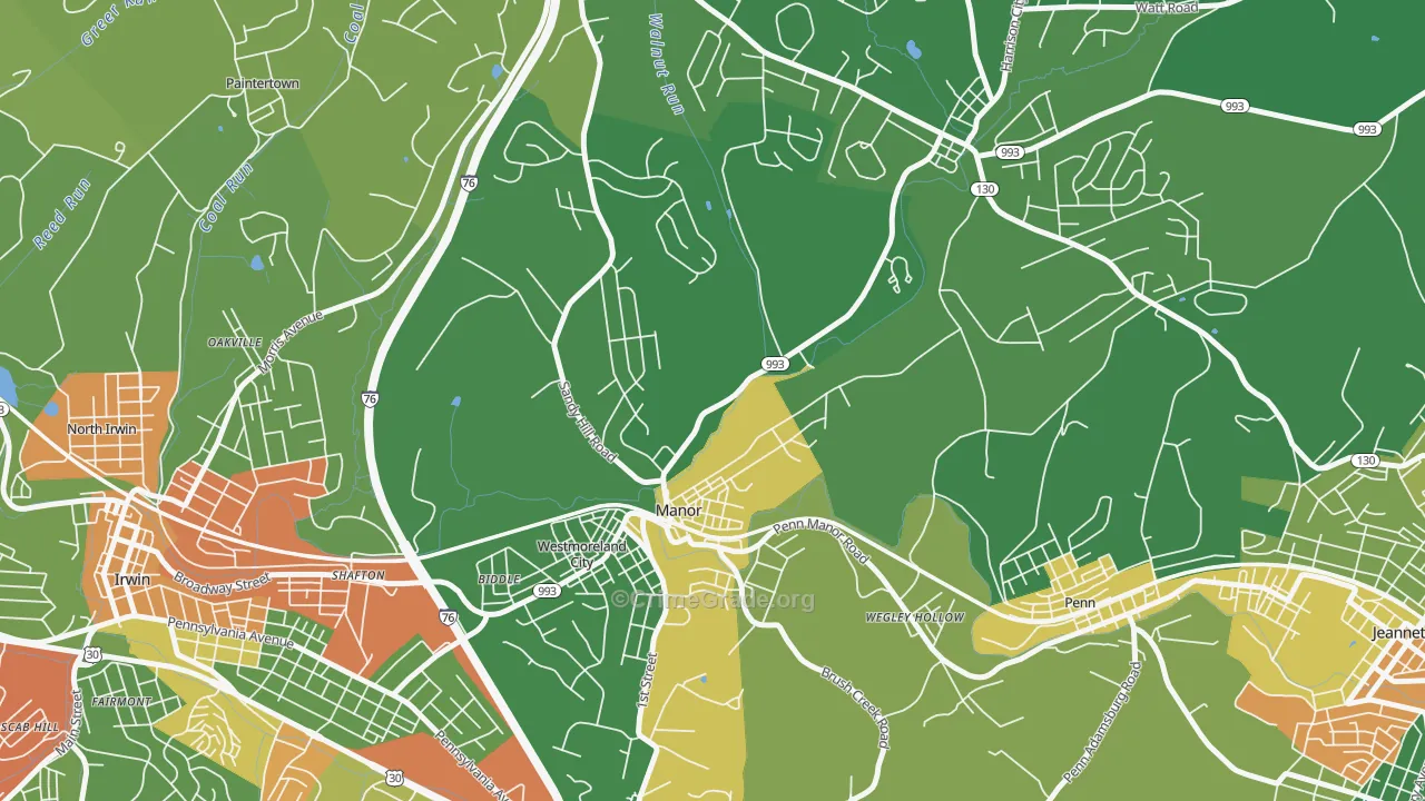 15665, PA Map of Drug-Related Crime Rates