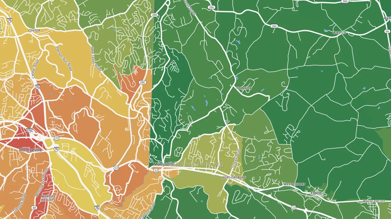 15668, PA Map of Drug-Related Crime Rates