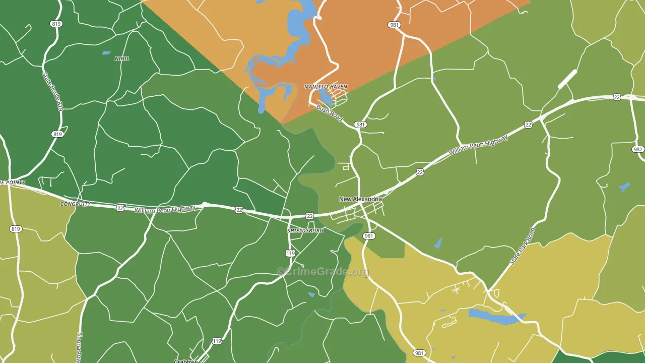 15670, PA Map of Drug-Related Crime Rates