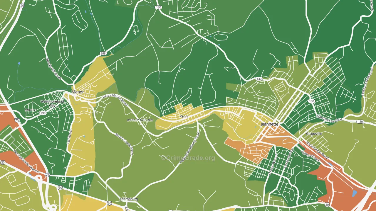 15675, PA Map of Drug-Related Crime Rates