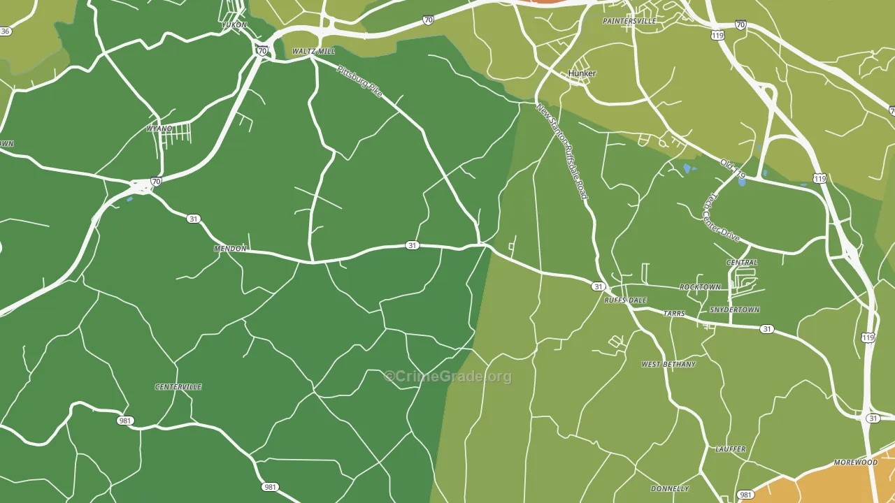 15679, PA Map of Drug-Related Crime Rates