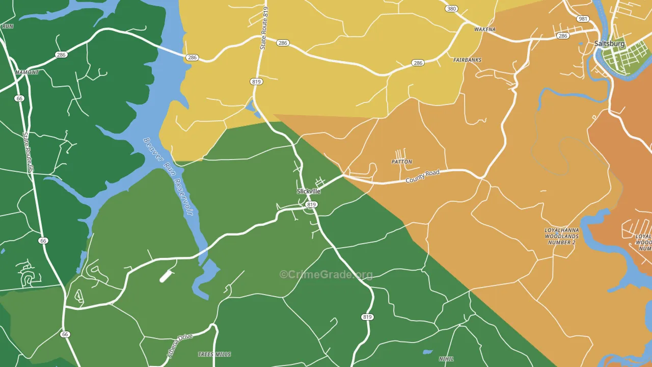 15684, PA Map of Drug-Related Crime Rates