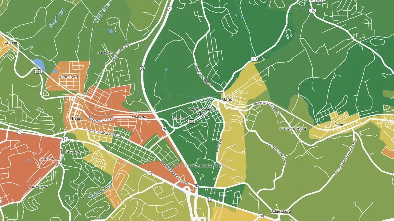 15692, PA Map of Drug-Related Crime Rates