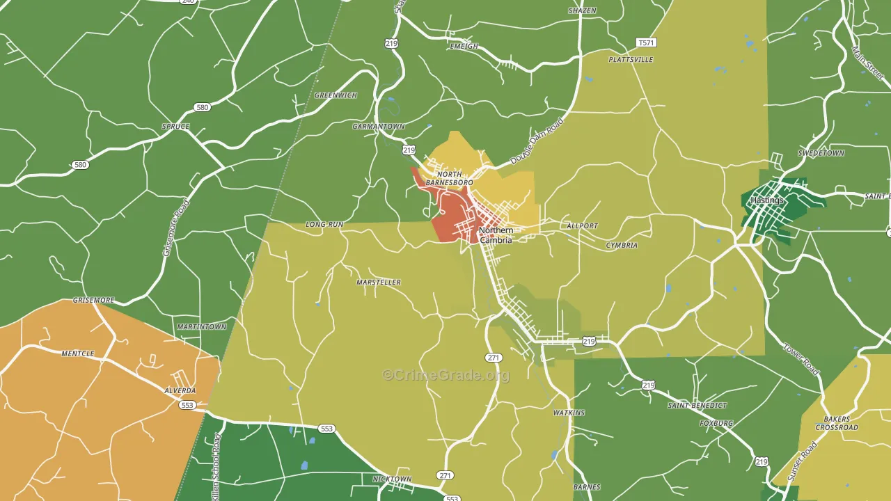 15714, PA Map of Drug-Related Crime Rates