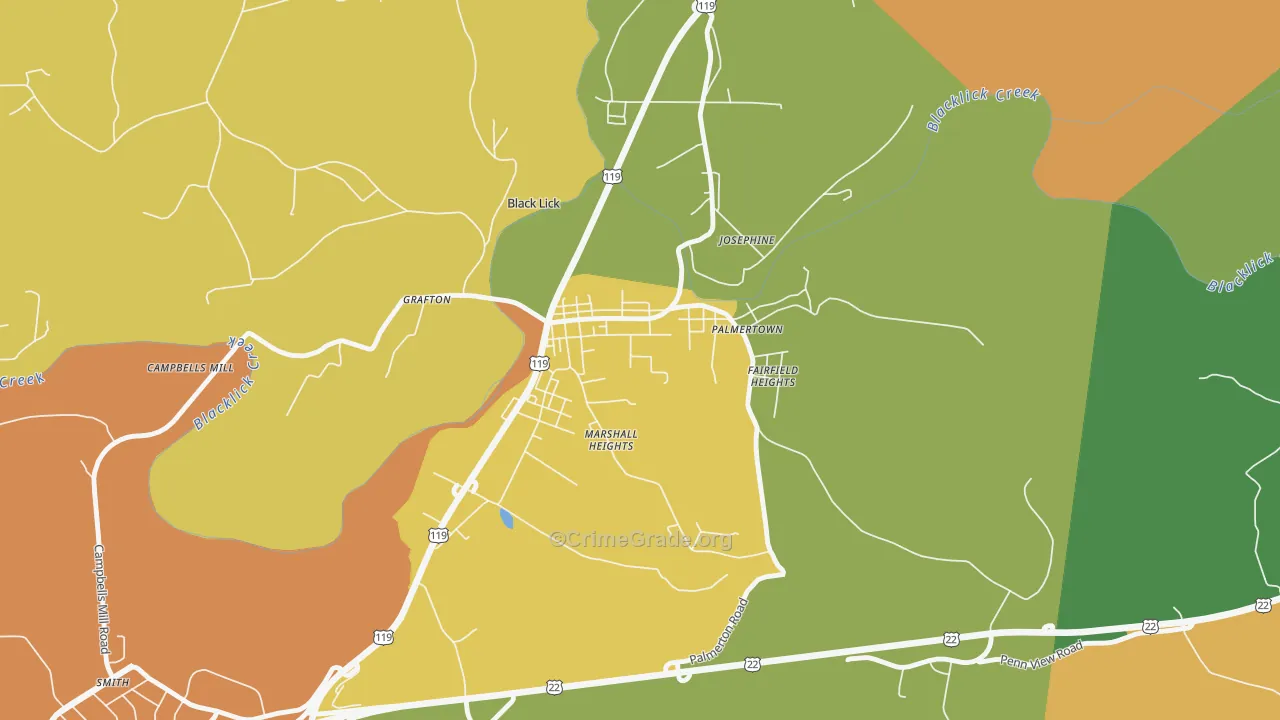 15716, PA Map of Drug-Related Crime Rates