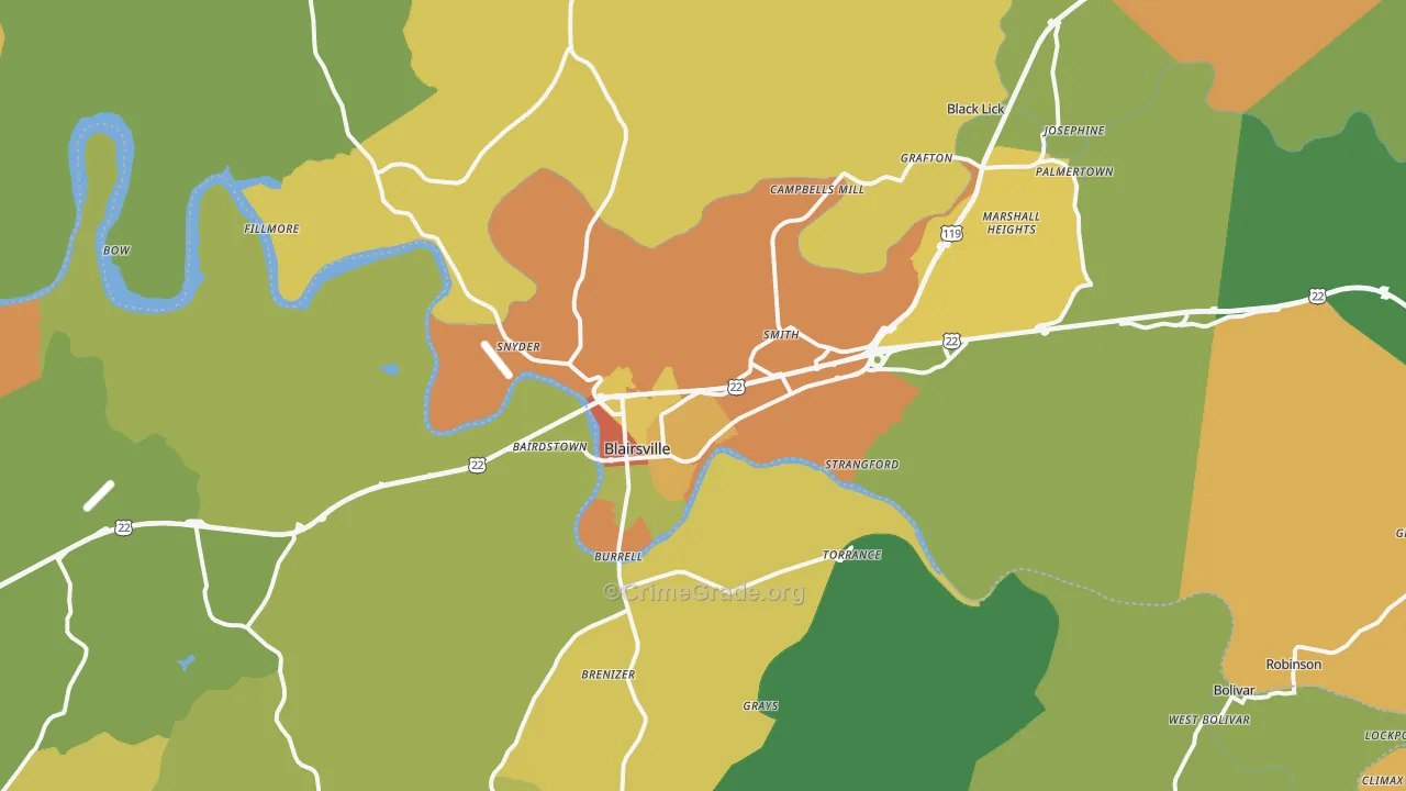 15717, PA Map of Drug-Related Crime Rates