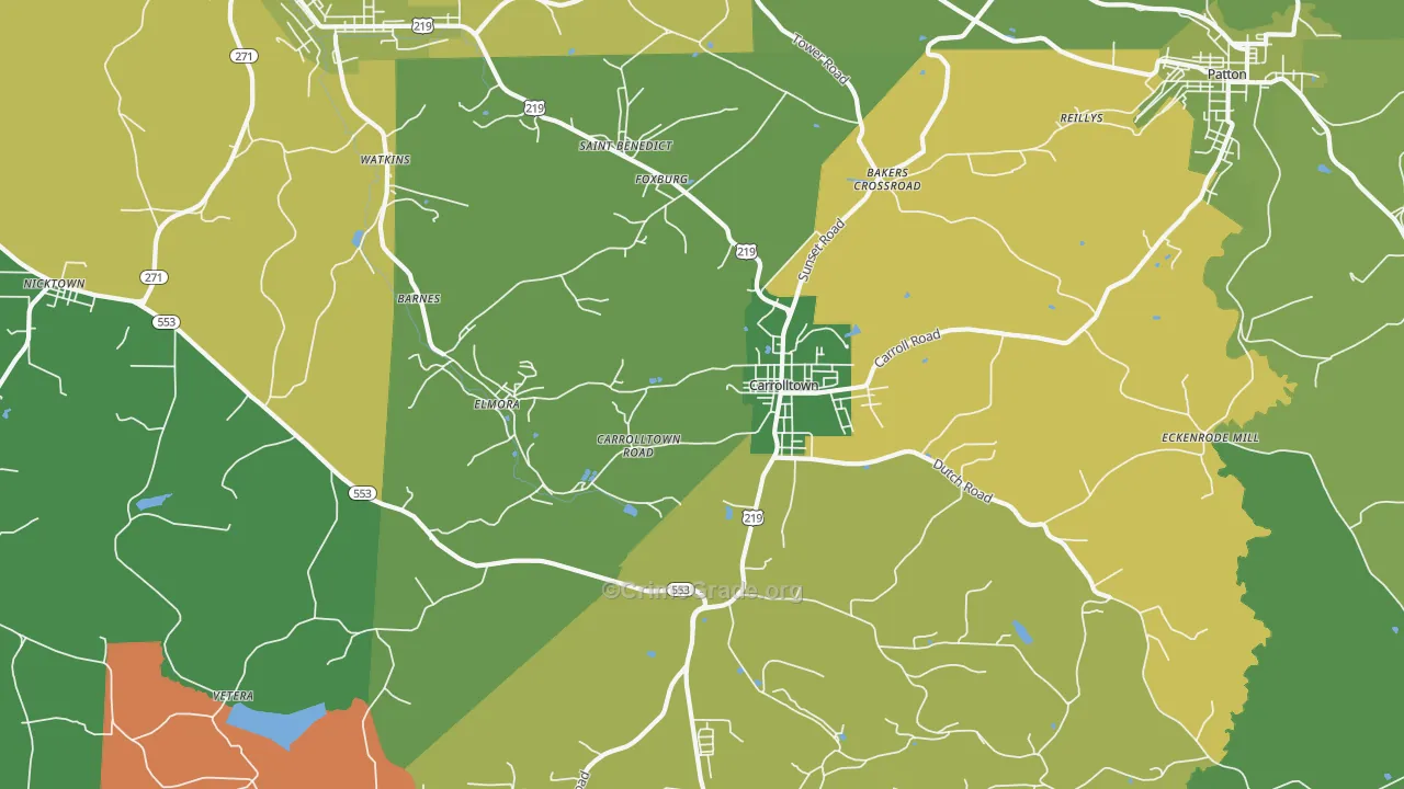 15722, PA Map of Drug-Related Crime Rates