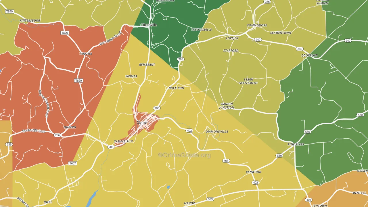 15728, PA Map of Drug-Related Crime Rates