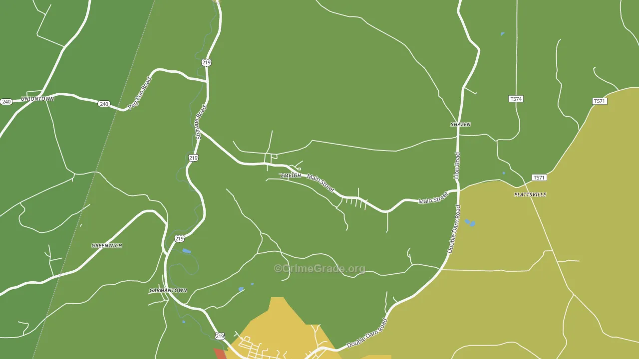 15738, PA Map of Drug-Related Crime Rates