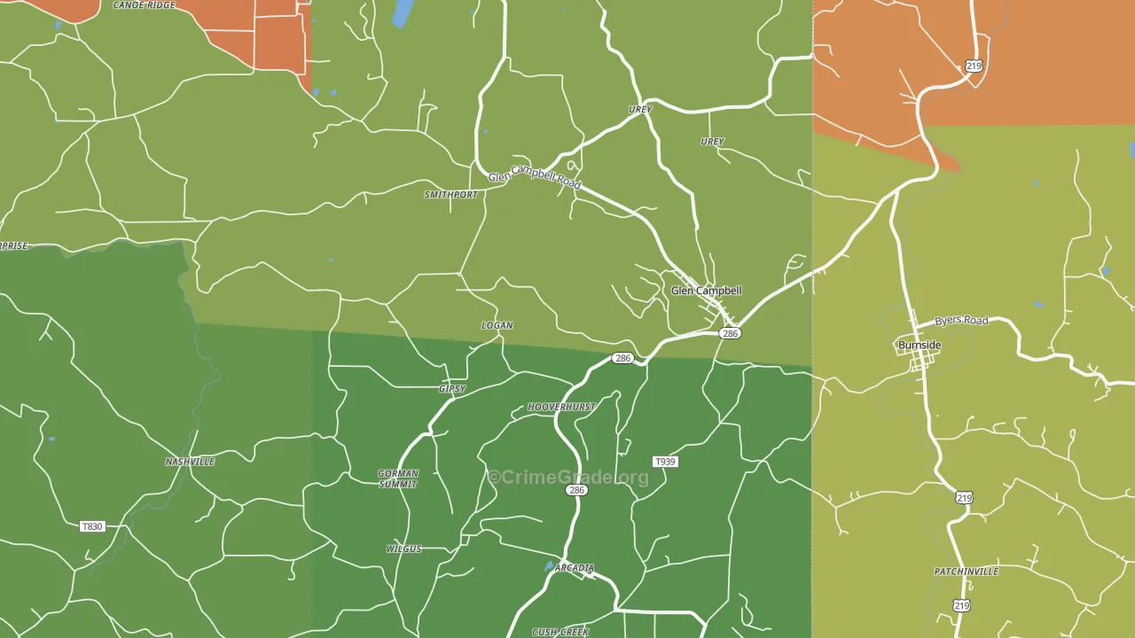15742, PA Map of Drug-Related Crime Rates